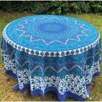 Mandala Tuch * 100% Baumwolle * Nr. 14 blau
