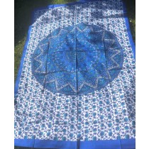 Mandala Tuch * 100% Baumwolle * Nr. 30 blau / weiß