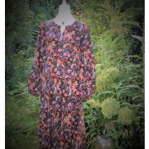 Himalaya Deerberg Kleid Rikanta * Viscose * schwarz / rosa / rot / türkis * Größe M (40)